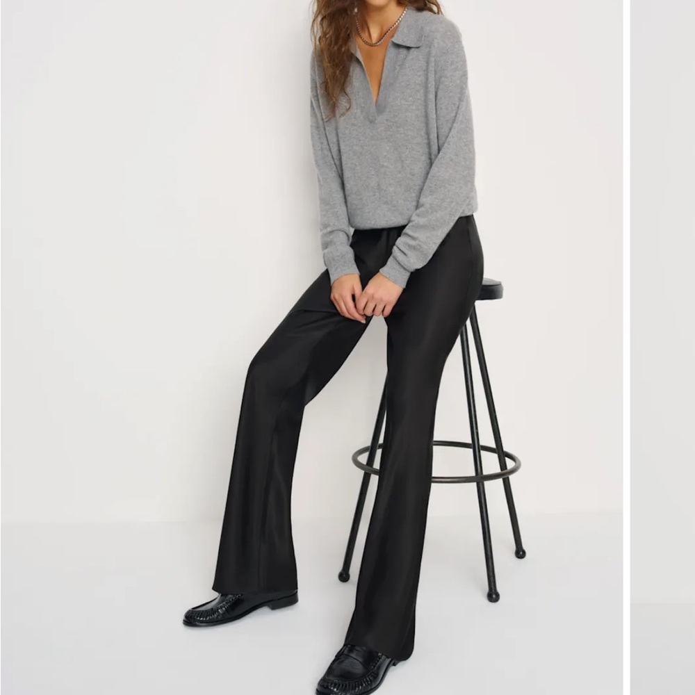 Reformation gale satin midi bias pant